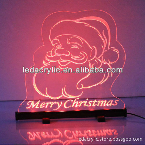 "Merry Christmas" Santa Claus illuminated signs